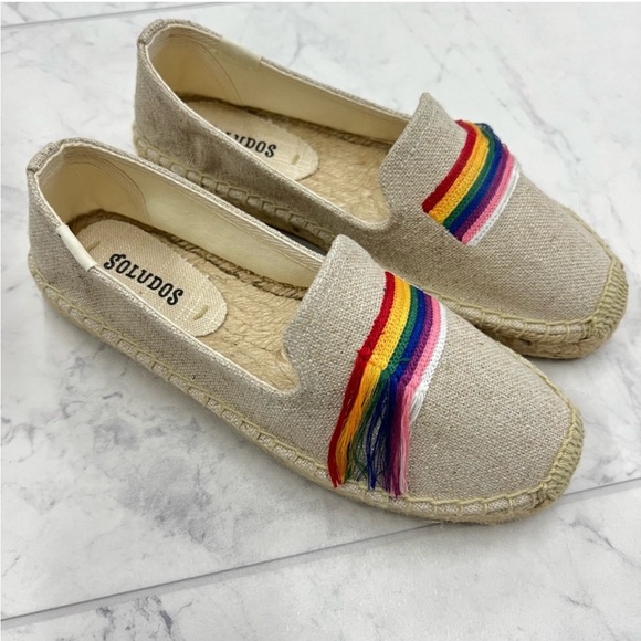 Soludos Pride 🌈 Smoking Slipper Espadrilles Size 5.5 - Picture 2 of 12